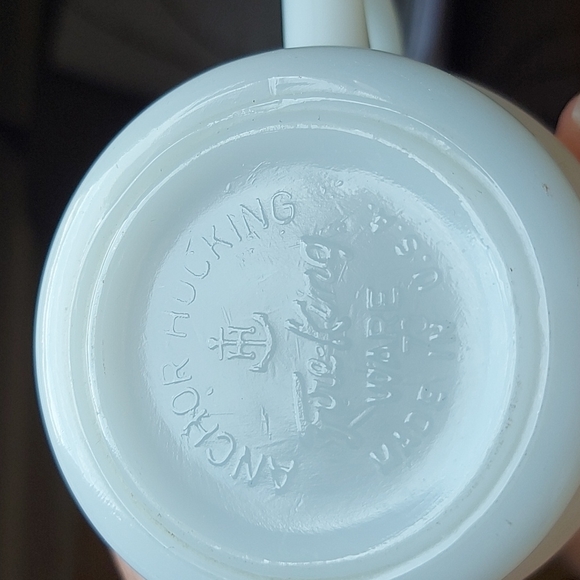 Vintage Fire King Anchor Hocking Orange Pattern Mug - Picture 7 of 7